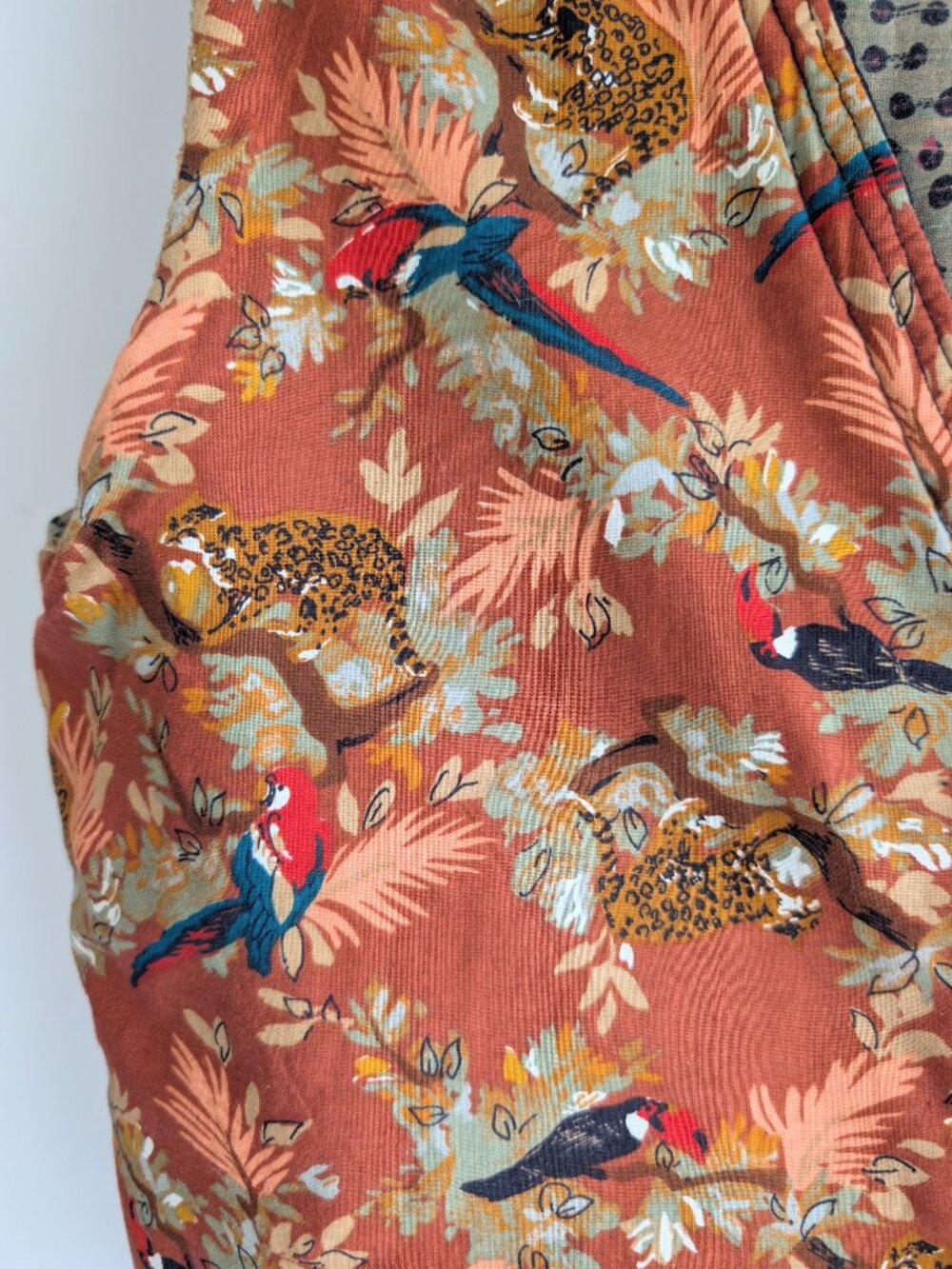 Handcrafted Upcycled Burlap Reversible Vest - Picture 9 of 11
